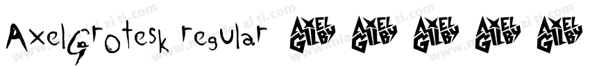 AxelGrotesk regular字体转换